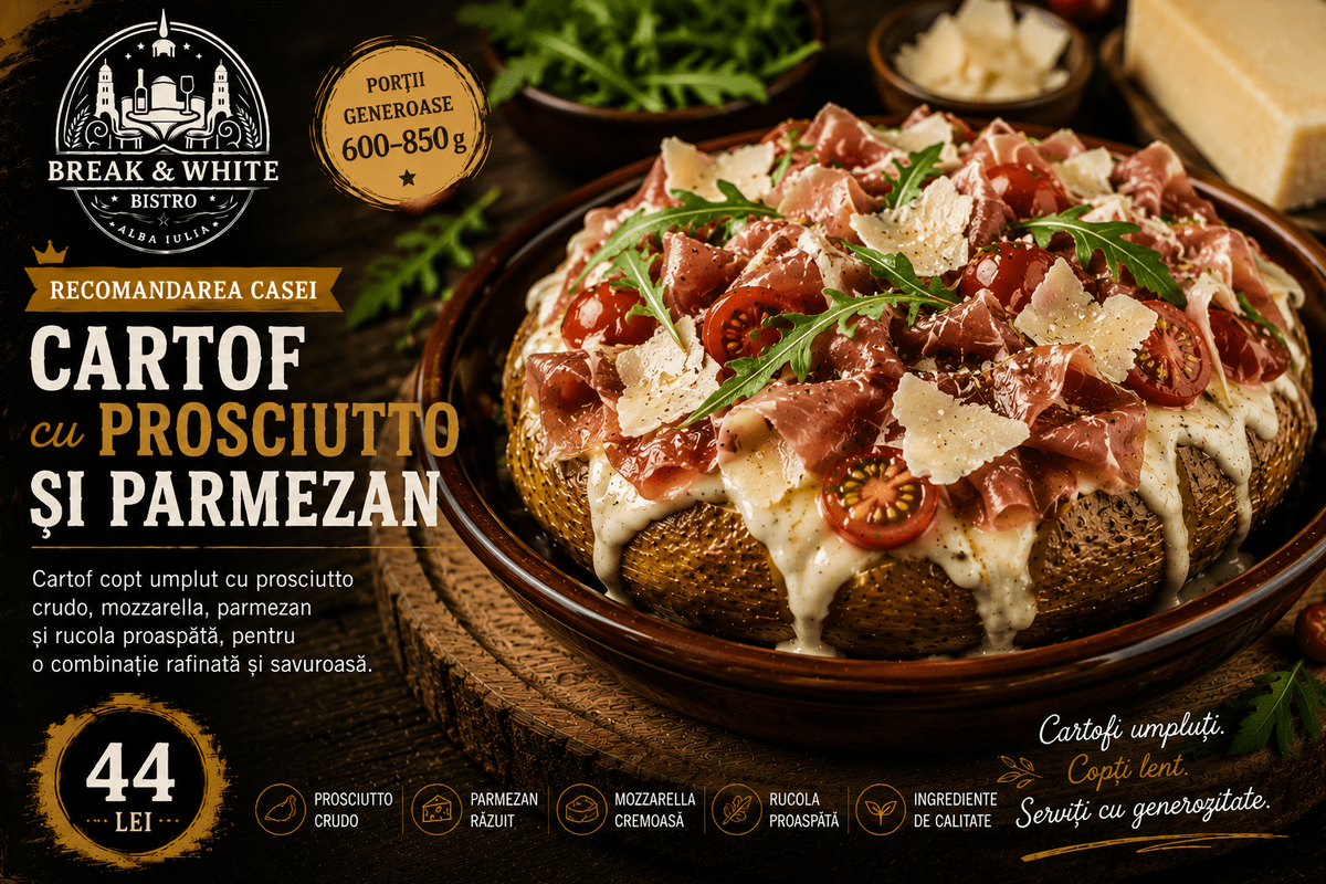 Cartof cu Prosciutto și Parmezan